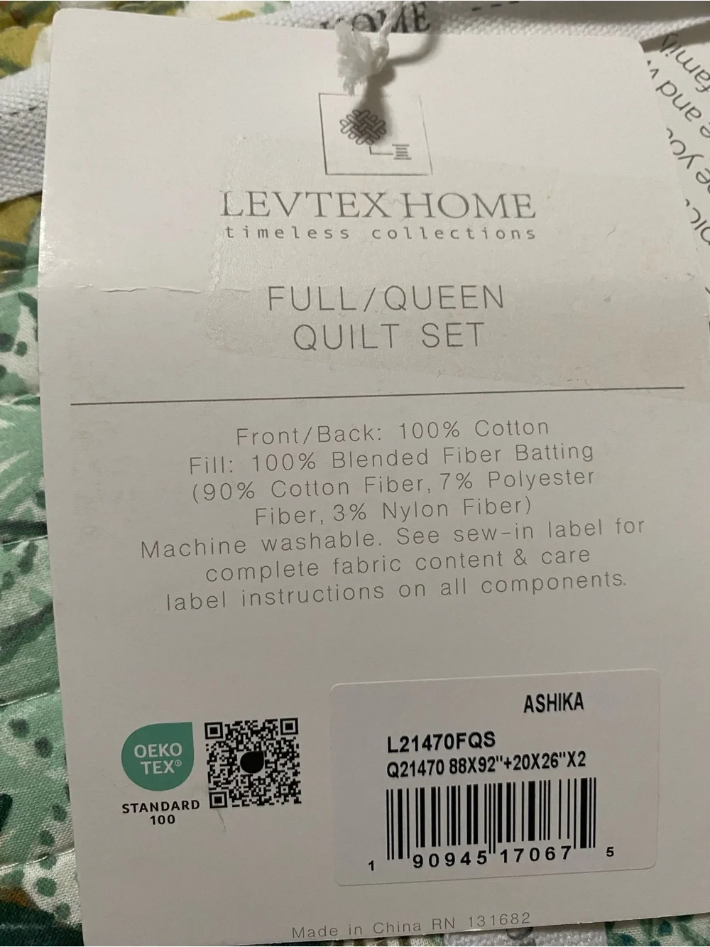 Ashika Quilt Set - Levtex Home 88x92 In